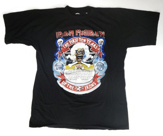 RARE Vintage Iron Maiden Concert Tour T Shirt - T… - image 2