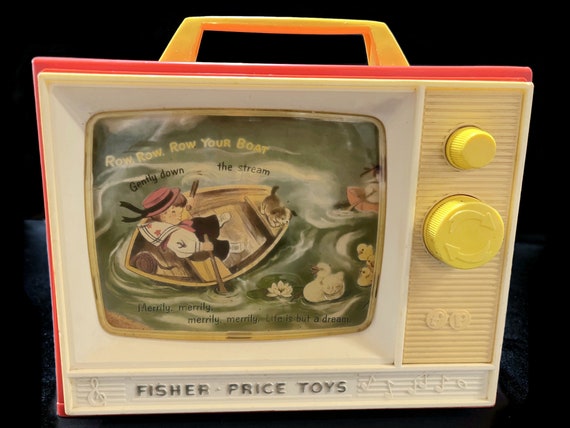 Vintage Fisher Price Music Box TV 1966, 114, WORKS, Red, Yellow, Off-white Retro, Plastic, Television, Wind-up, Kids, Children, Decor - Etsy Vintage Fisher Price Music Box TV 1966, 114, WORKS, Red, Yellow, Off-white Retro, Plastic, Television, Wind-up, Kids, Children, Decor - Etsy