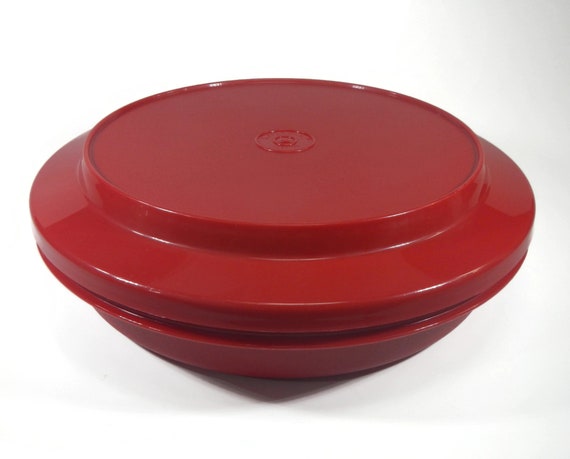 Vintage Large Tupperware Super Seal-n-serve Bowl With Lid 8.25 Diam, 1970s,  Brick Red Food Storage, Lunchbox, Camping, Plate, Duo 