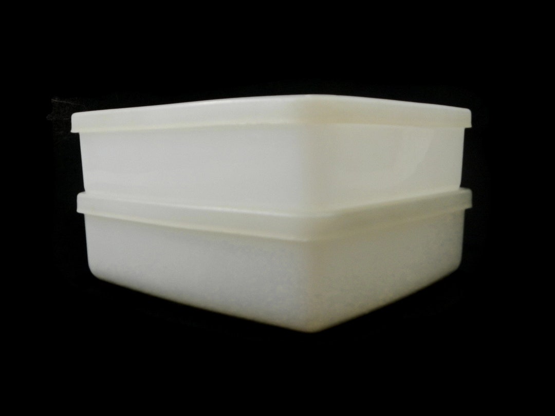 Vintage Tupperware Squareaway Containers Lids Set of 2 Etsy