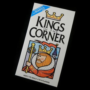Jeu Kings in the Corner vintage - Jax, Ltd, 1996, n° 6000, 7-adultes, 2-6 joueurs - jeu de cartes, stratégie et chance, soirée de jeux en famille, jetons