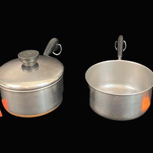 Vintage Revere Ware Sauce Pan, Pot - 1 qt, stainless, CHOICE, copper bottom, lid or plain, no lid - traditional, classic, kitchen, cookware