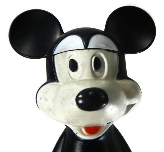 Vintage Mickey Mouse Bottle - Avon Bubble Bath, Black, Red, Yellow