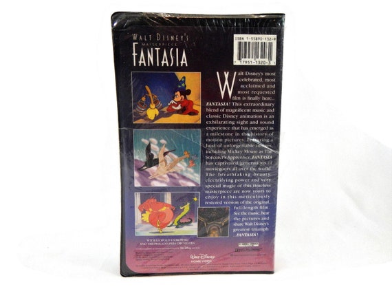 Vintage Fantasia VHS Movie, Sealed in Plastic - Walt Disney