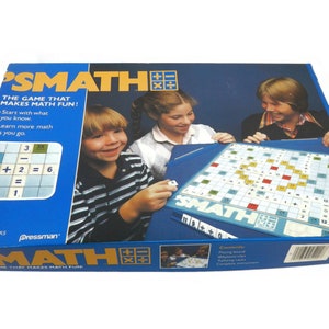 Vintage &#39;Smath Game - Pressman Toy Corp, 1984, #5200 - math, family game night, ages 6 & up, number game, educational, teacher, arithmetic