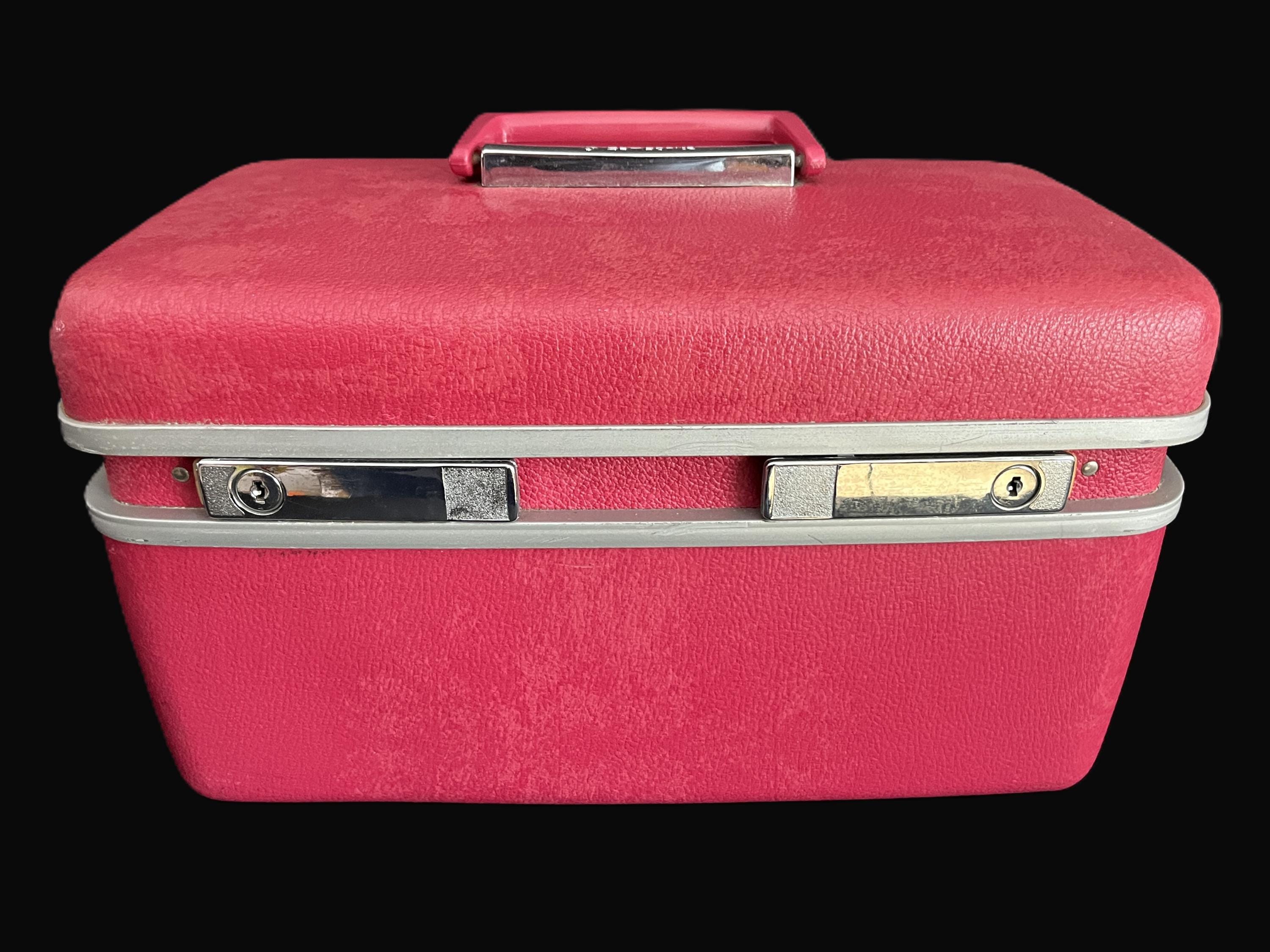 Vintage Samsonite Train Case Luggage - Royal Traveler, Hot Pinkish