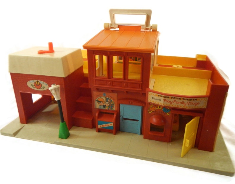 Vintage Fisher Price Play Family Village 1973 main street | Etsy