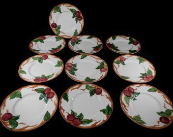 Vintage Franciscan Ware Apple Bread & Butter Plate, 6-1/4" - CHOICE of 1, earthenware, various backstamps, hand-painted, farmhouse kitchen
