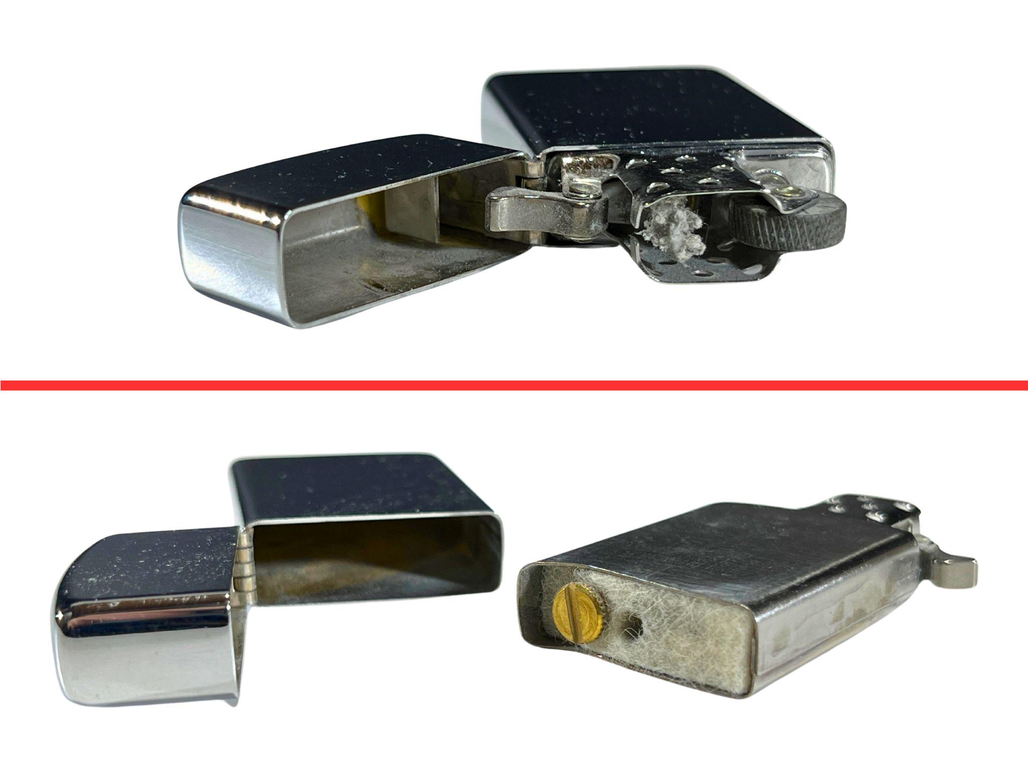 Vintage Zippo Slim Lighter - #1610, High Polish, Original Box 