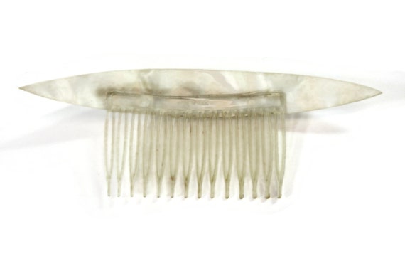 Vintage Hair Comb with Rhinestones & Medallion - … - image 2