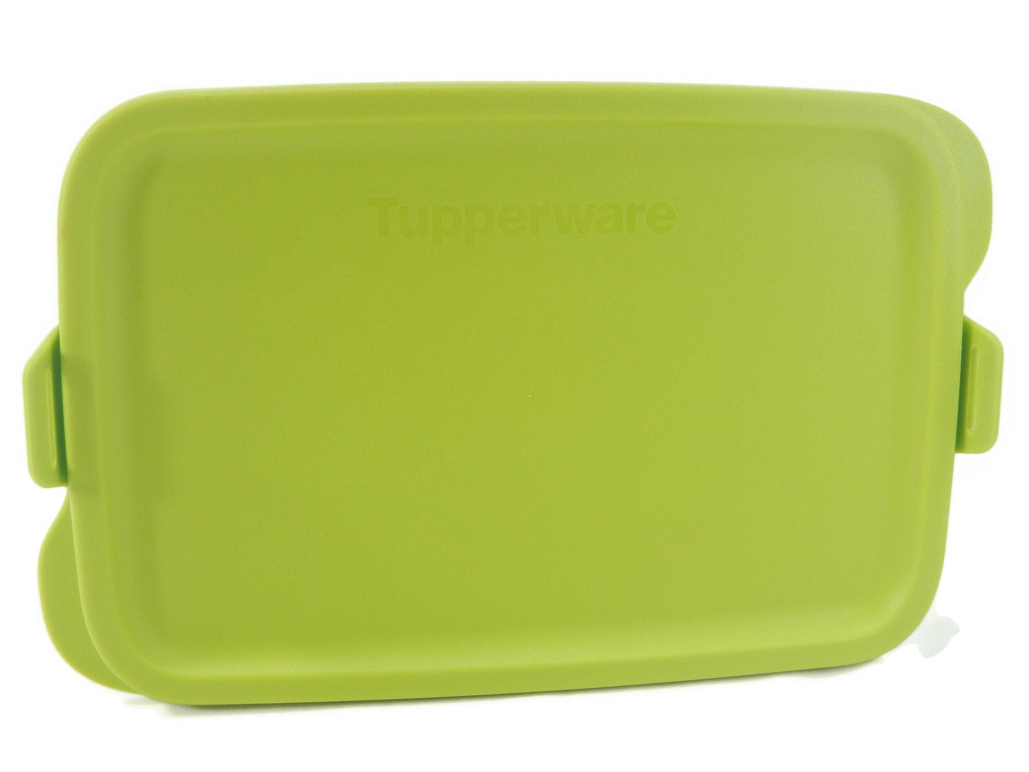 Vintage Tupperware Click to Go Container - Lime Green, Lid, #7916
