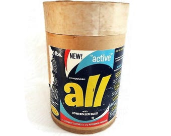 Vintage HUGE All Laundry Soap Container - 40 Lbs, Box, Advertising