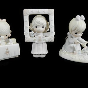 Vintage Precious Moments Figurine - My Happiness, C0010, You&#39;re As Pretty as a Picture, C0016, God Bless You for Touching My Life, PM881