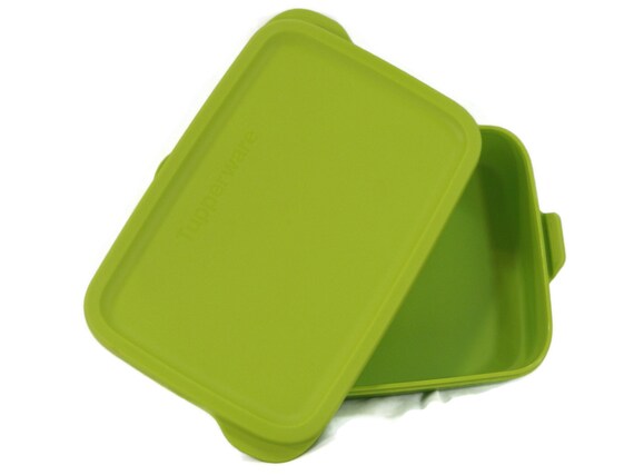 Vintage Tupperware Click to Go Container - Lime Green, Lid, #7916