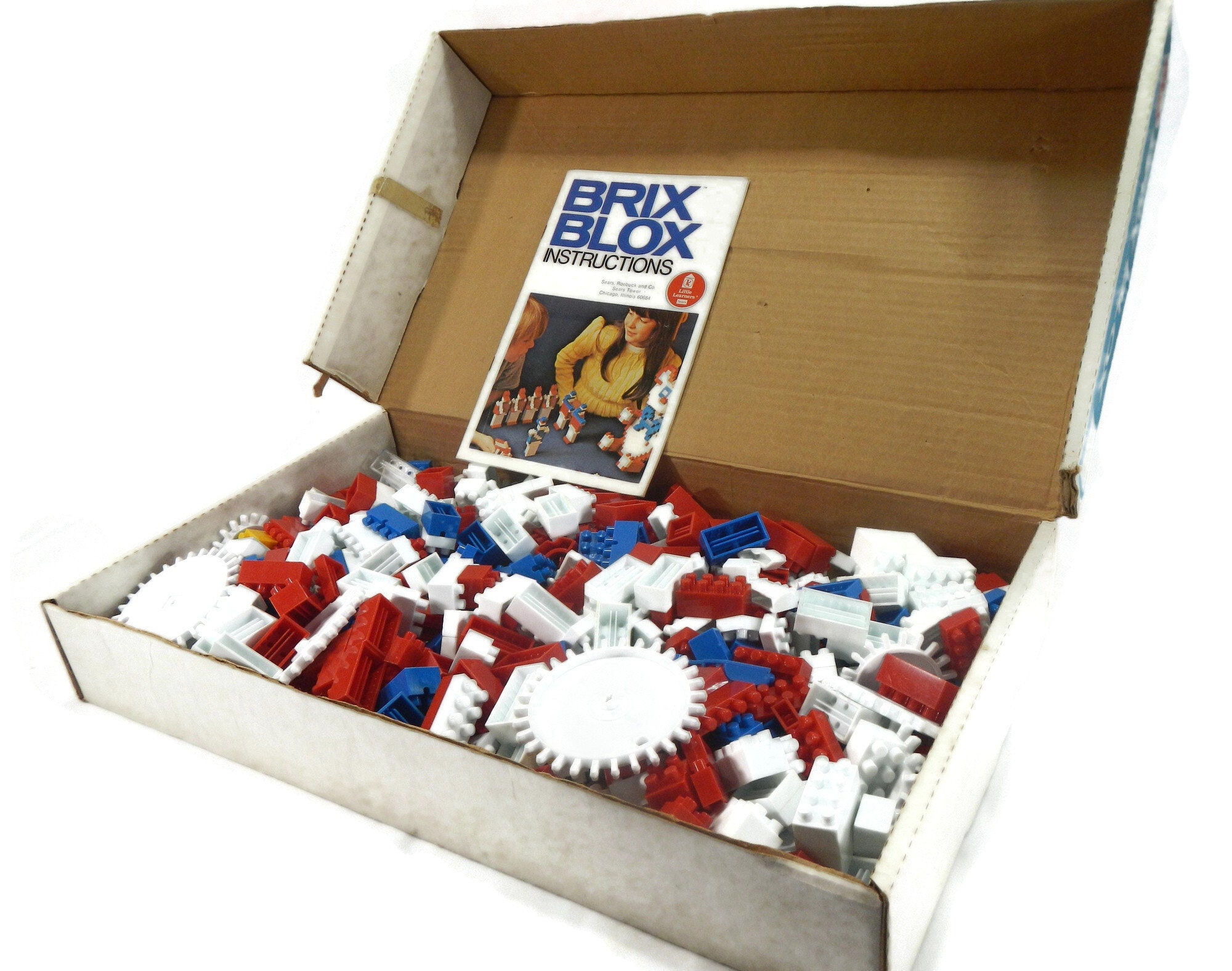 Vintage Brix Blox Building Blocks & Power Accessory Set - 1970s