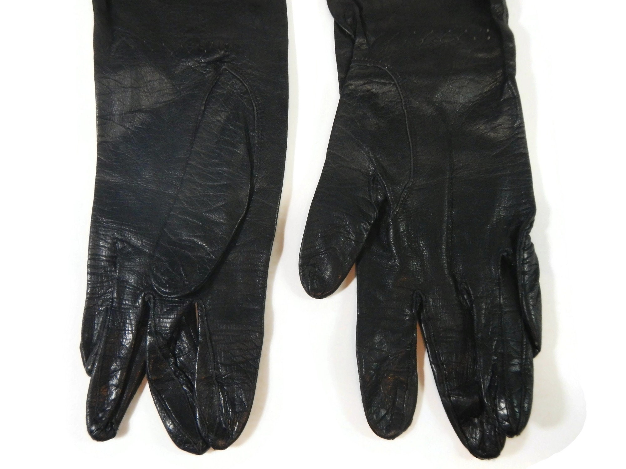 Gants Helstons Von Dutch Hawk cuir noir gold, moto vintage