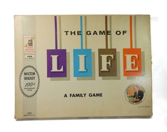 Vintage The Game of Life Board Game - COMPLETE, Milton Bradley, 1960 - millionaire acres, college, insurance, 3-D, game night, family fun