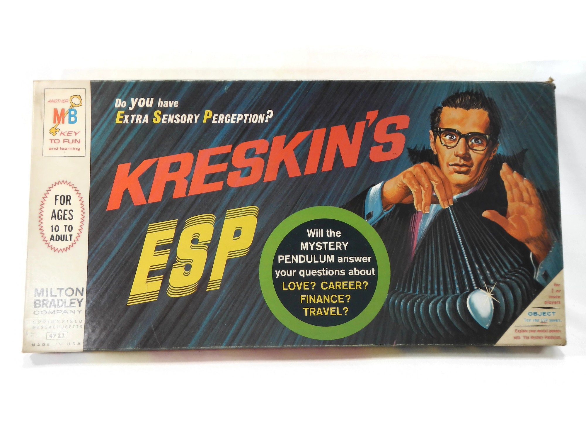 Vintage Kreskin's ESP Board Game - COMPLETE, Milton Bradley, 1966