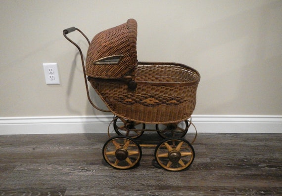 wicker doll carriage prices