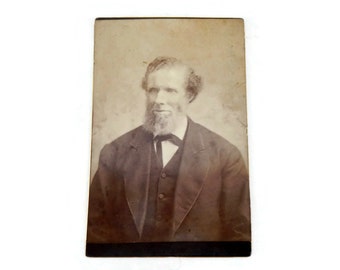 Antique Sepia Toned Portrait of a Gentleman - 1900s - vintage, old man, adult, male, photo, photograph, original, scrapbooking, photography