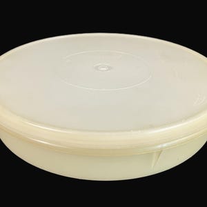 Vintage Tupperware 12&quot; Pie Taker, Lid -sheer, #242, #224, 1970s- food container, carrier, cupcake, cookie storage, pie saver, party, serving