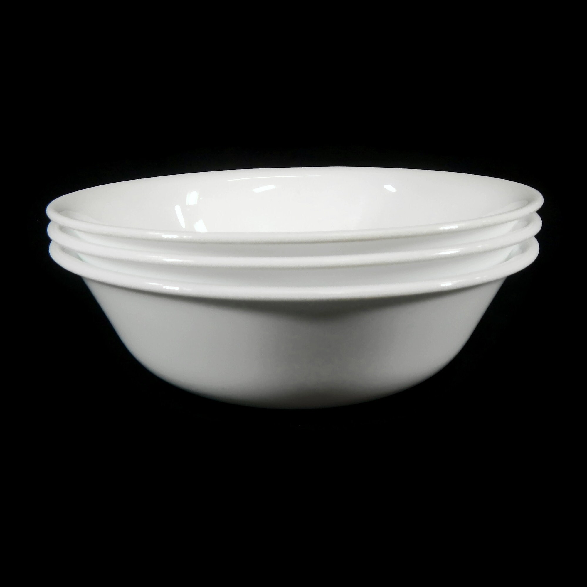 Vintage Plain White Corelle Soup Bowls set of 3 1980s Etsy