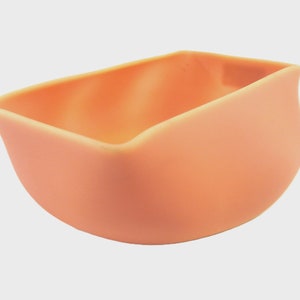 Vintage RARE Burmese Peachblow Rectangular Bowl - Mt. Washington/Pairpoint, Webb - satin, rectangle, Victorian art glass, collectible