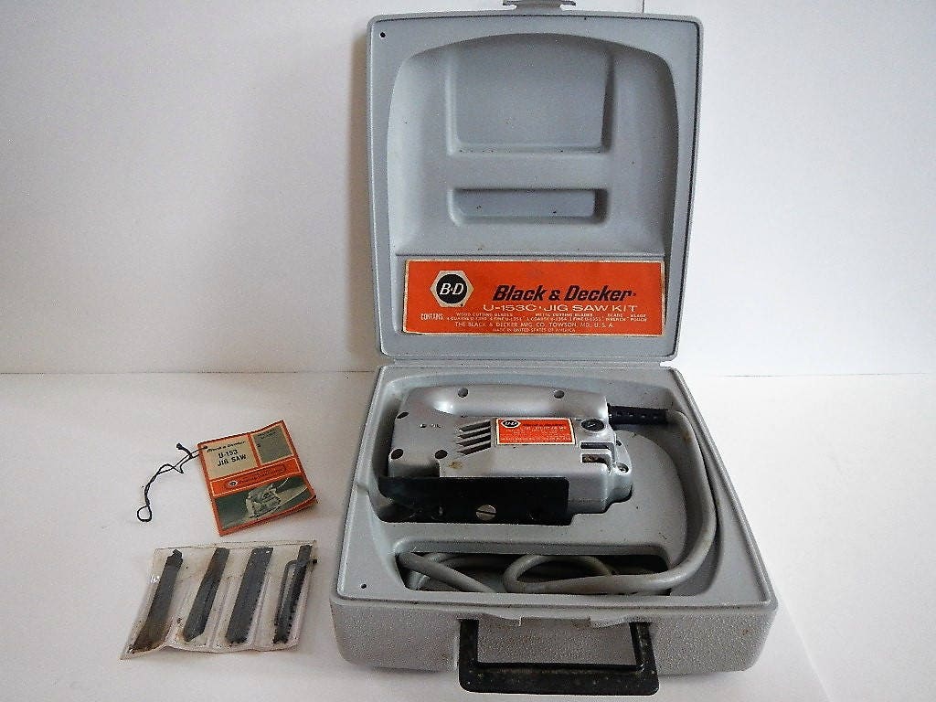 Vintage Black and Decker Jigsaw, 1960s Vintage Tools, Power Tools 