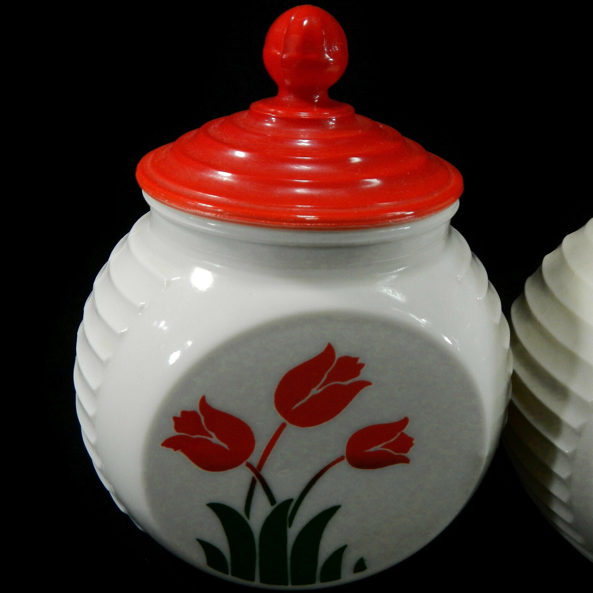 Vintage Fire King Vitrock Grease Jar Canister, Container - CHOICE