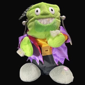 Vintage RARE Shocking Monster Animated Halloween Decor - Monster Mash, lights, sings, Gemmy Ind., 2004 - great condition, plush, collectible