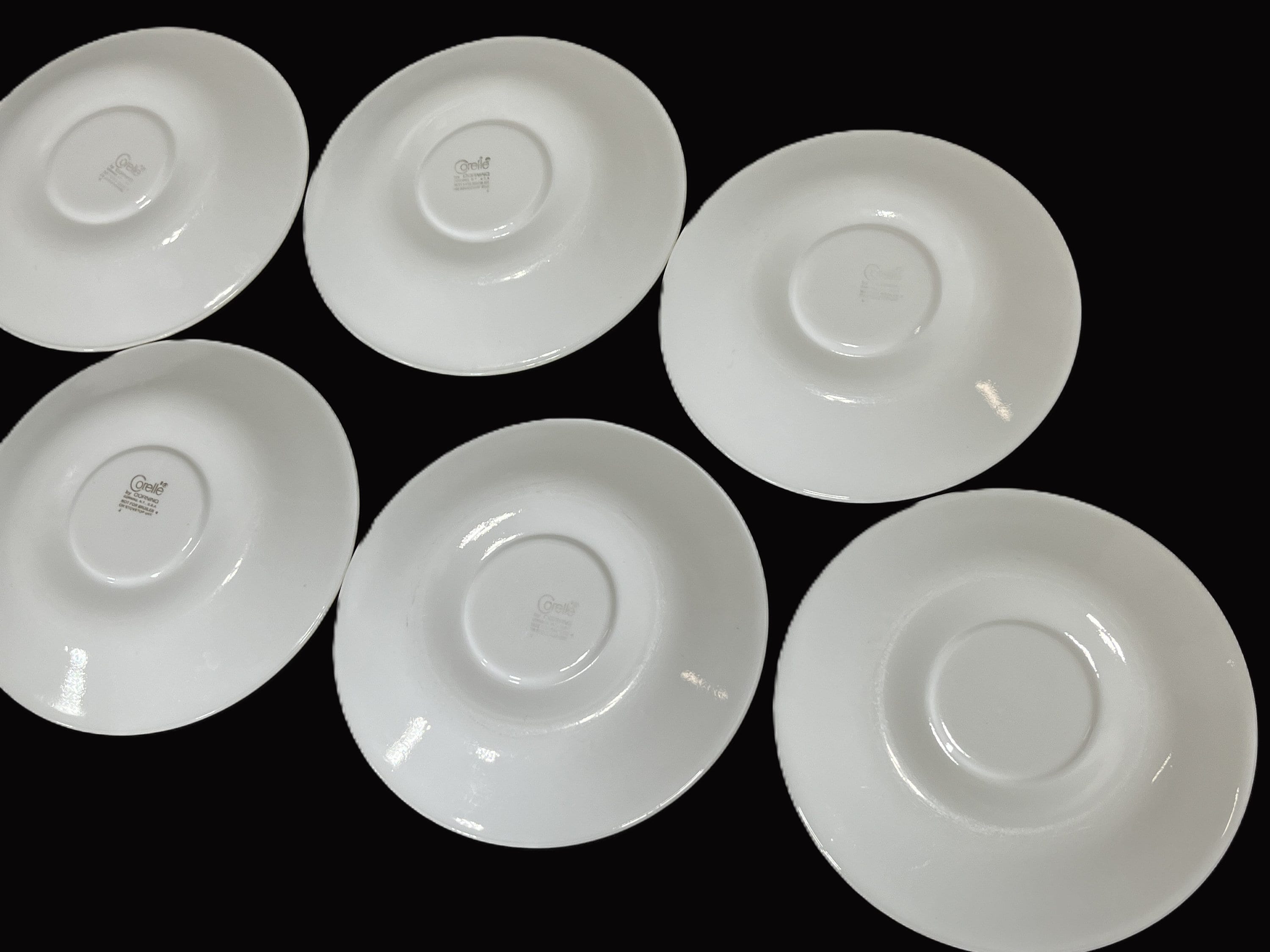 Vintage Corelle Strawberry Sundae Cups & Saucers - Set of 5 Cups, 6 ...