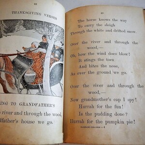 VERY RARE Antique The Barnard Language Reader - Marion D. Paine - 1913, hardcover - gorgeous illustrations, New York, American Book Company image 5