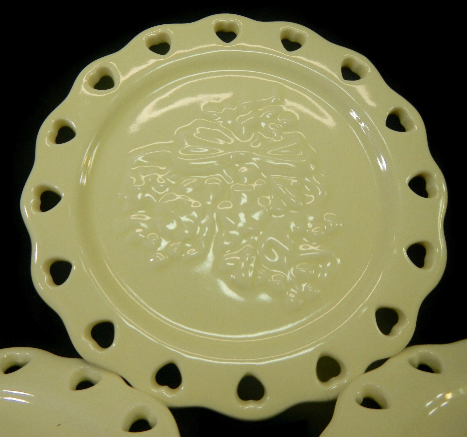 Vintage Longaberger Pottery Wall Plates Candle Plates Set Etsy