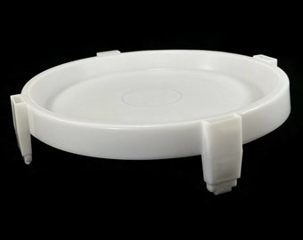 Vintage Tupperware Divide-A-Rack Pie Stacker - #511, white, 1970s - retro, kitchen, storage, kitchenware, bakeware, cake carrier insert