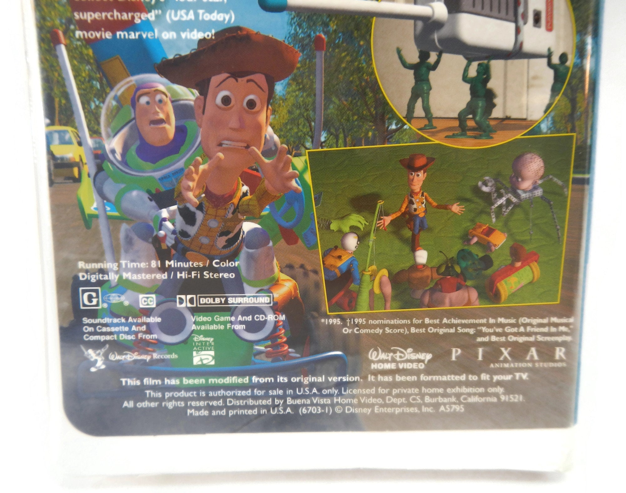 Vintage Toy Story VHS Movie - Disney, Pixar Animation, 1995
