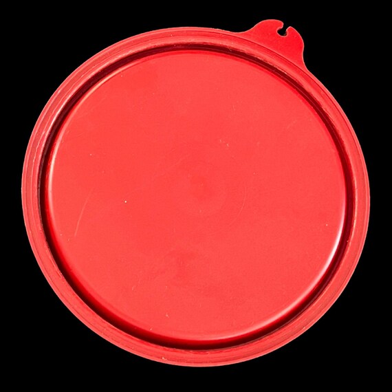 Vintage Tupperware Canister With Lid - 20 Oz, Sheer, Red Lid, #250