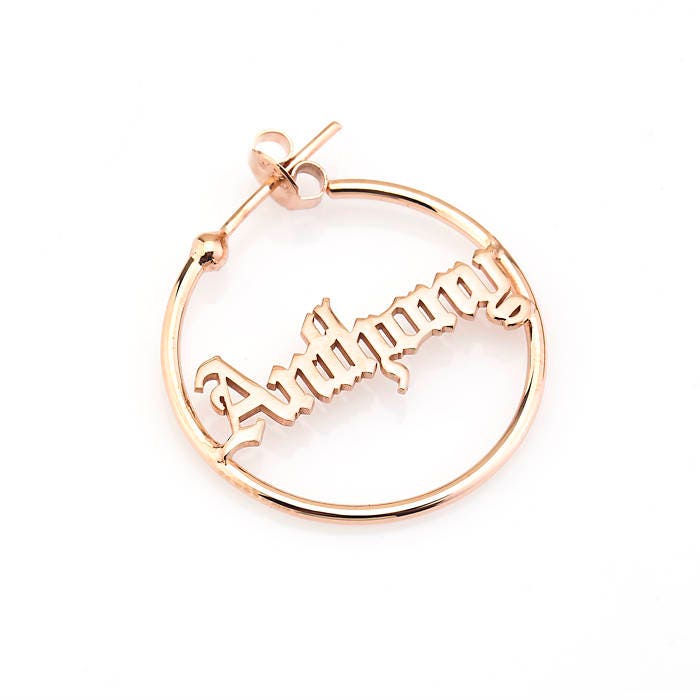 Personalized Name Hoop Earrings Large Hoop Earrings Etsy