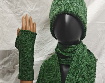 DNA Hat, Mitts, and Scarf Knitting Pattern Bundle
