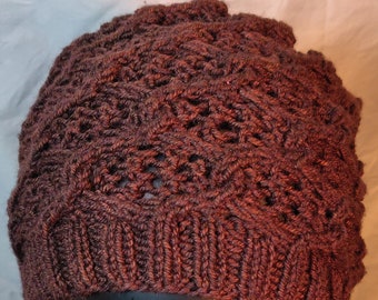 Chain Link Hat Knitting Pattern