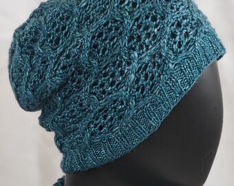 Chain Link Hat Knitting Pattern