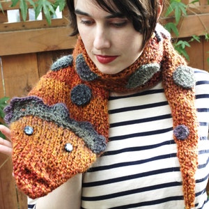 Spotted Orange Carnival Dragon Scarf image 1