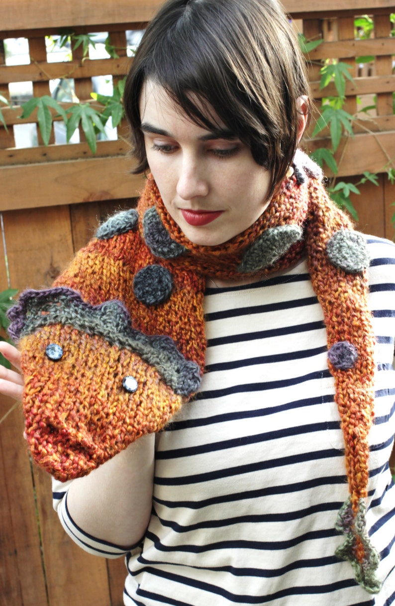 Spotted Orange Carnival Dragon Scarf image 1