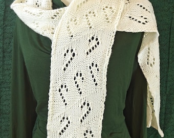 Candy Cane Scarf Knitting Pattern for Christmas, Xmas, Winter