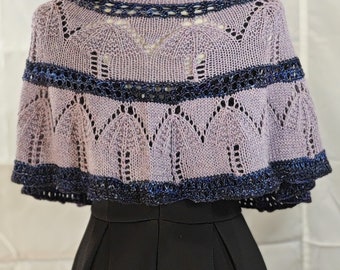 Rainy Day Capelet Shawl Knitting Pattern