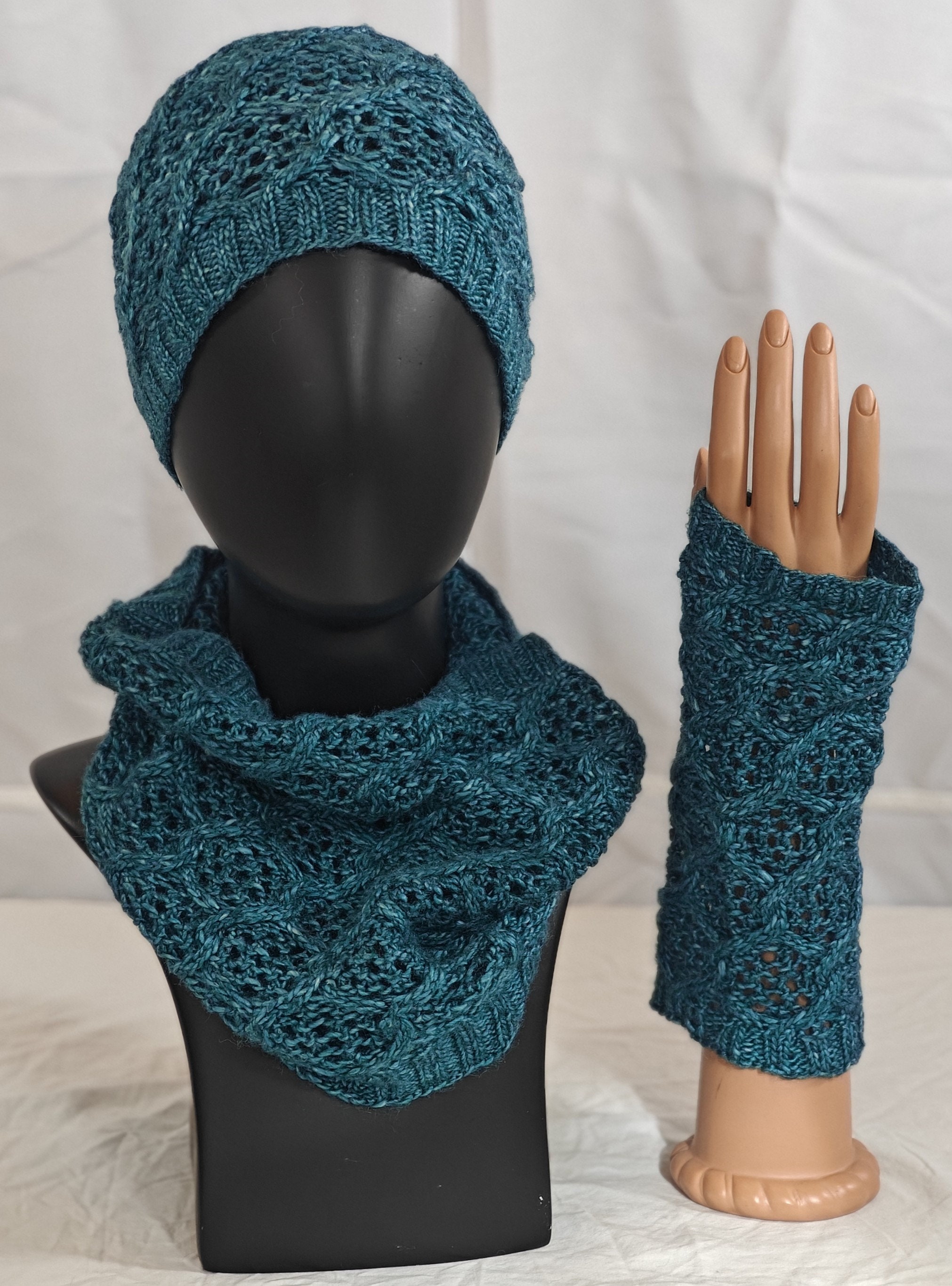 Chain Link Knitting Pattern Discount Bundle: Chain Link Hat, Chain Link ...