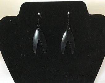 Here Fishy - Black Fin/ Fishing Earrings/ Fishing Tackle Earrings