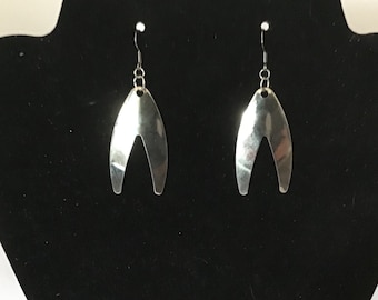 Here Fishy - Silver Fin/ Fishing Earrings/ Fishing Tackle Earrings