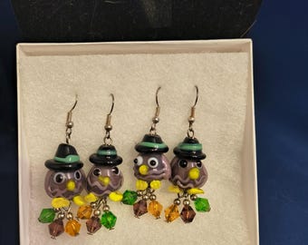 Boucle d'oreille de sorcière hibou