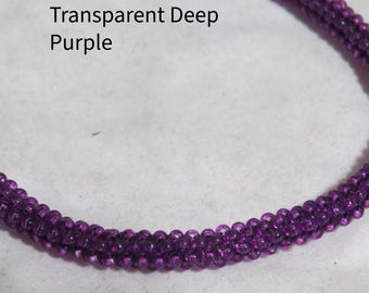 Tubular Peyote Bracelet - Transparent Dark Purple/ Beaded Bracelet/ Seed Bead Bracelet/ Handmade Bracelet