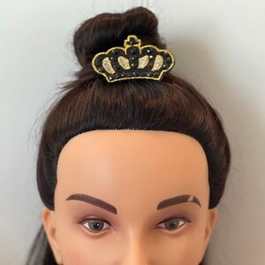 Black Glam Royal Queen Crown Hair Clip